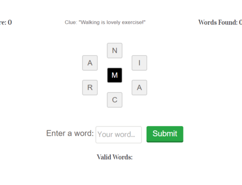Spanish Heptagram Word Game 1