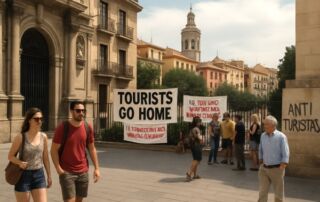 spain anti tourist protests 2025